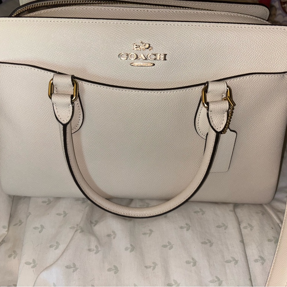 Coach Ivory Leather Satchel